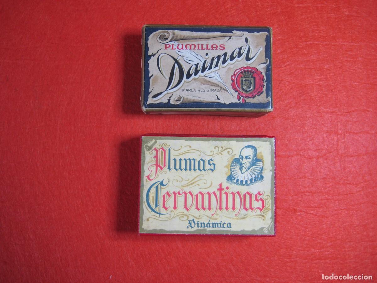 Escriban&iacute;a: 2 CAJAS DE PLUMLLAS NUEVAS PRECINTADAS VINTAGE DE MITAD SIGLO XX