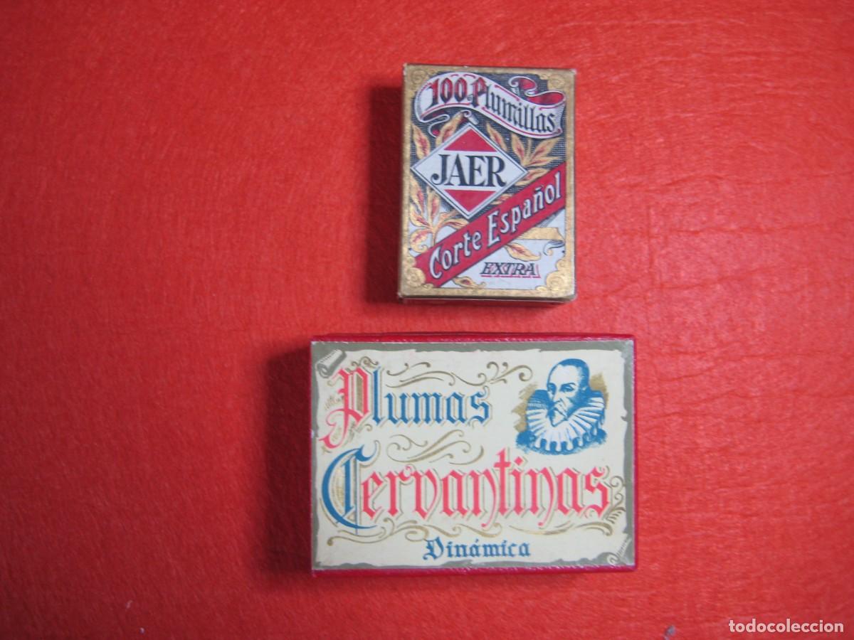Escriban&iacute;a: 2 CAJAS DE PLUMLLAS NUEVAS PRECINTADAS VINTAGE DE MITAD SIGLO XX