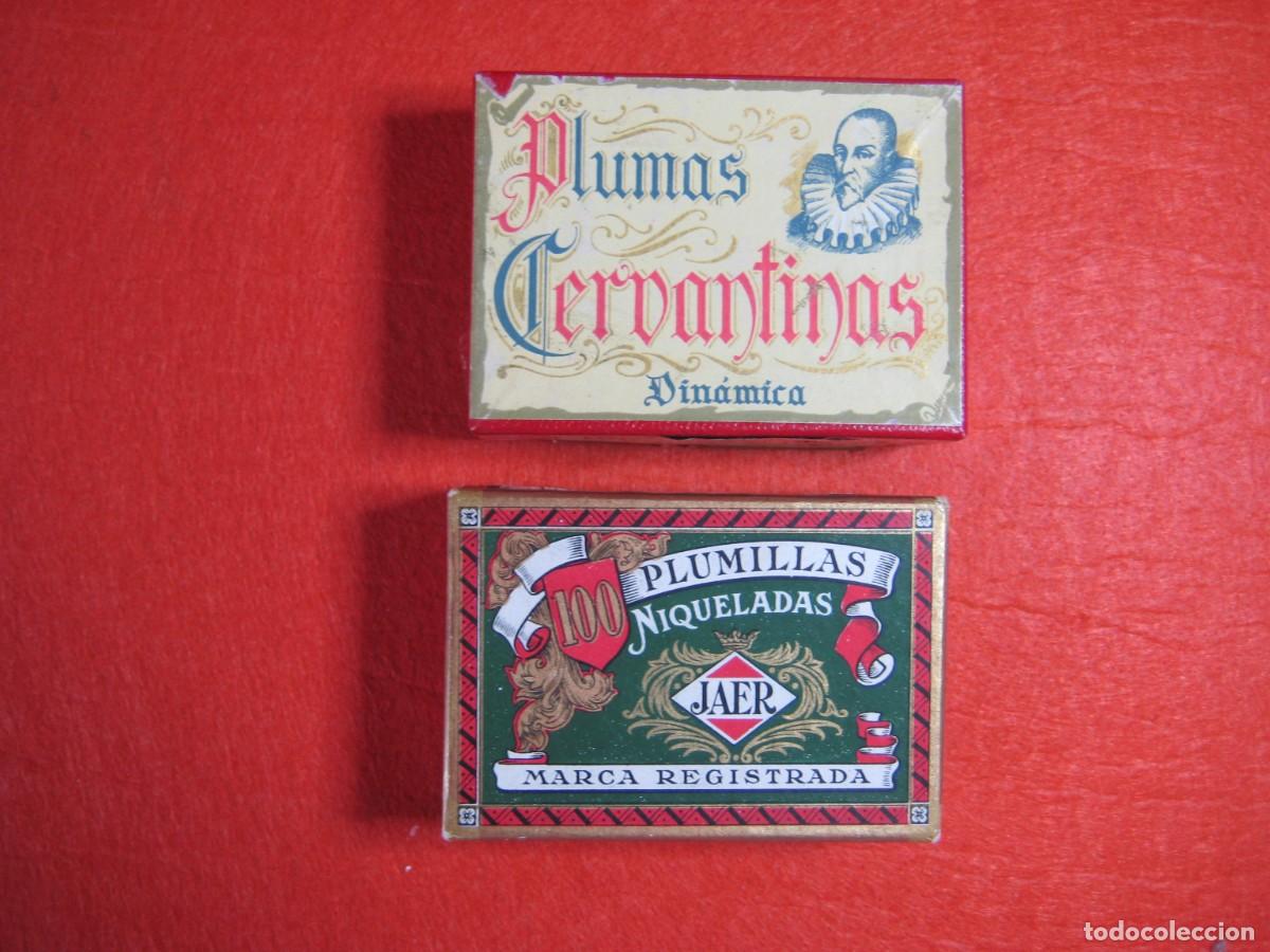 Escriban&iacute;a: 2 CAJAS DE PLUMLLAS NUEVAS PRECINTADAS VINTAGE DE MITAD SIGLO XX