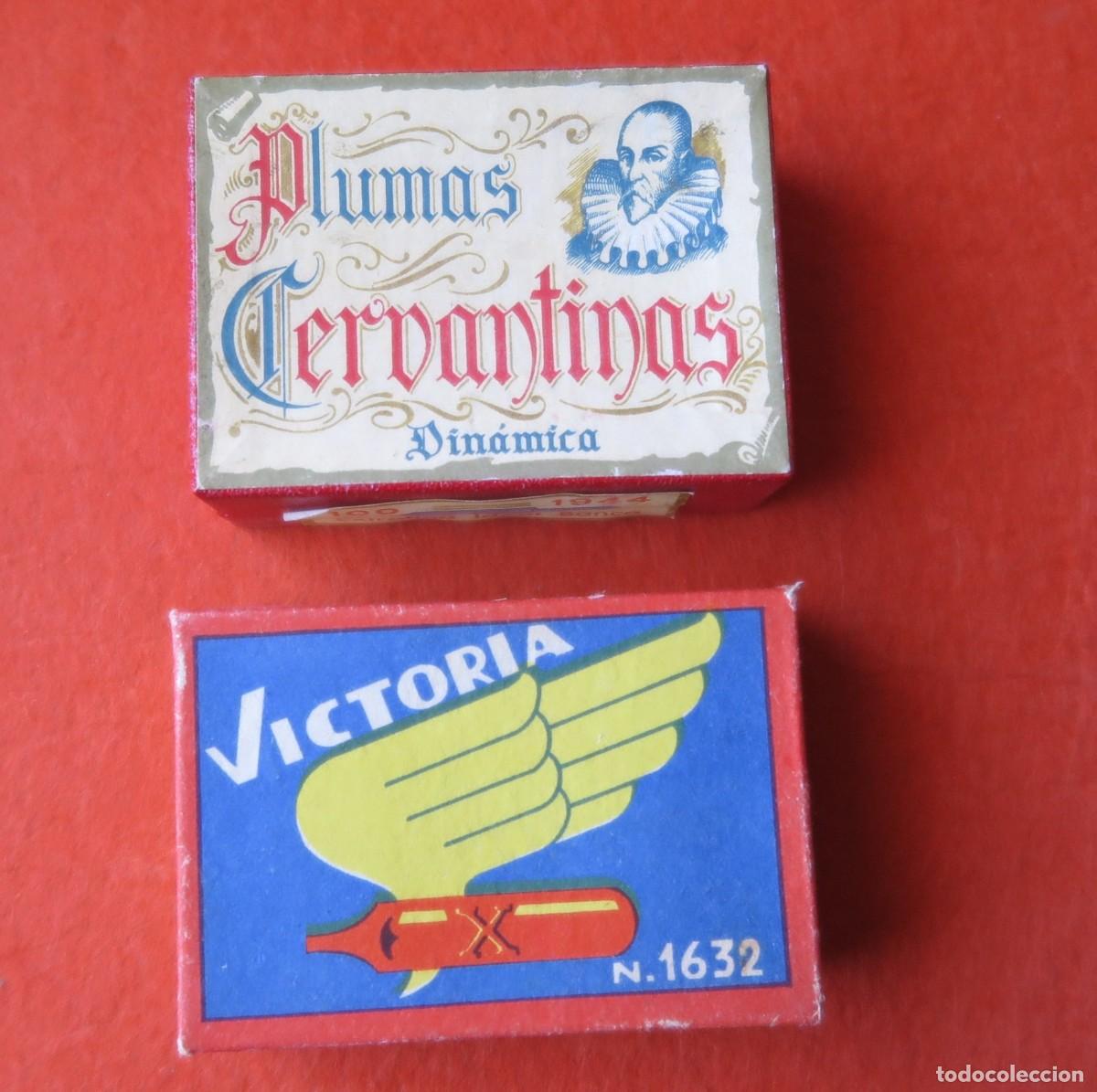 Escriban&iacute;a: 2 CAJAS DE PLUMLLAS NUEVAS PRECINTADAS VINTAGE DE MITAD SIGLO XX