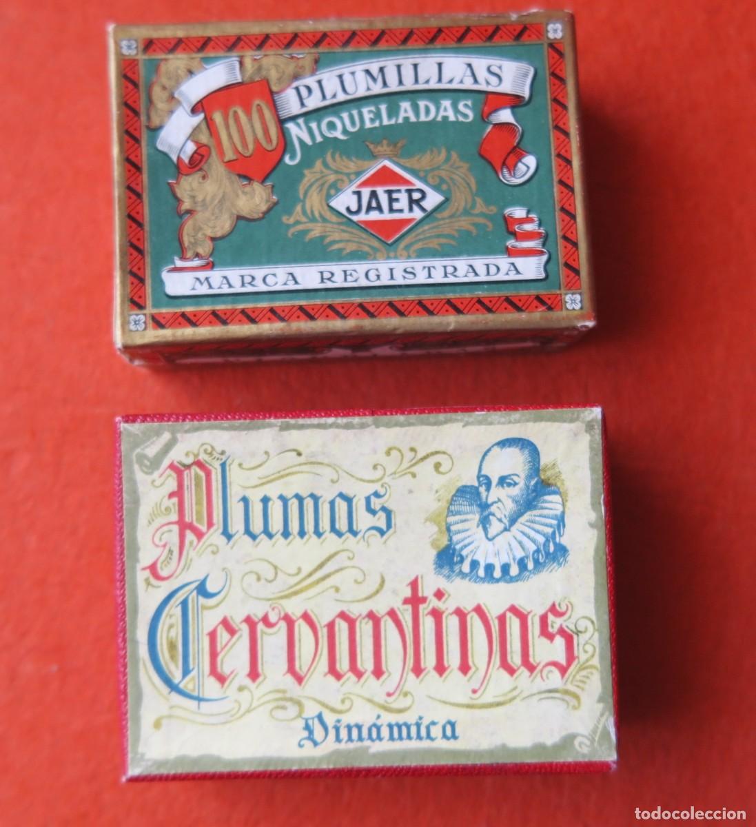 Escriban&iacute;a: 2 CAJAS DE PLUMLLAS NUEVAS PRECINTADAS VINTAGE DE MITAD SIGLO XX