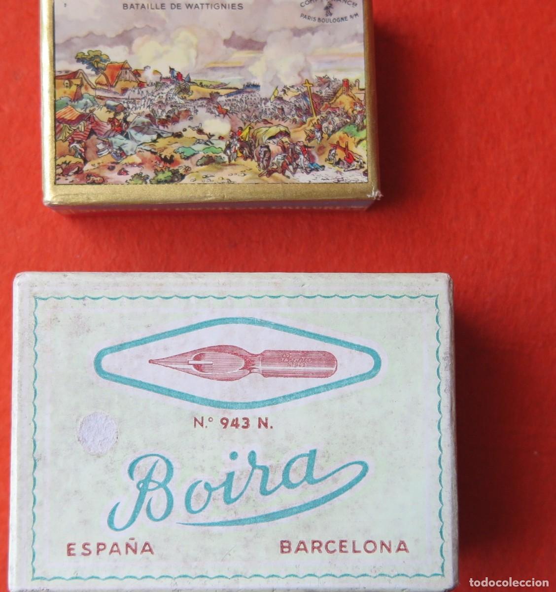 Escriban&iacute;a: 2 CAJAS DE PLUMLLAS NUEVAS PRECINTADAS VINTAGE DE MITAD SIGLO XX