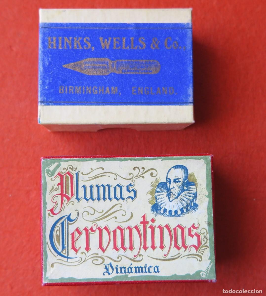 Escriban&iacute;a: 2 CAJAS DE PLUMLLAS NUEVAS PRECINTADAS VINTAGE DE MITAD SIGLO XX