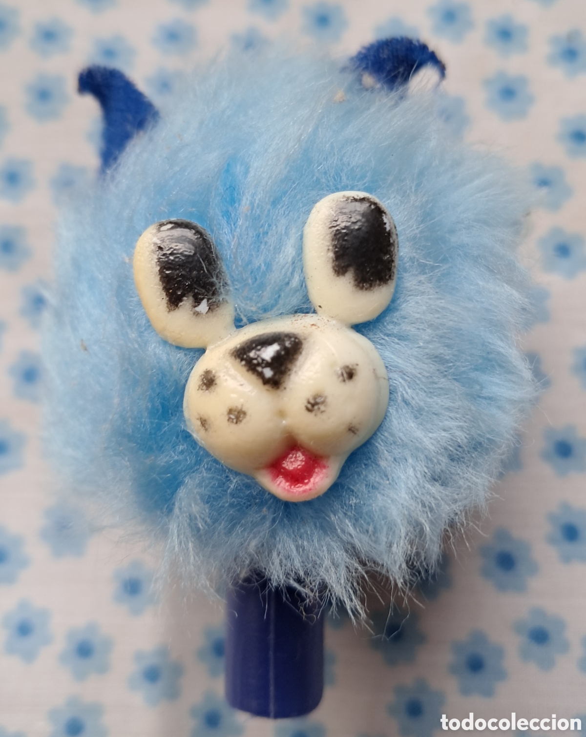 Escriban&iacute;a: Topper o capuchon decorativo para &ntilde;apiz en forma de cabecita de peluche. Booking. A&ntilde;os 80