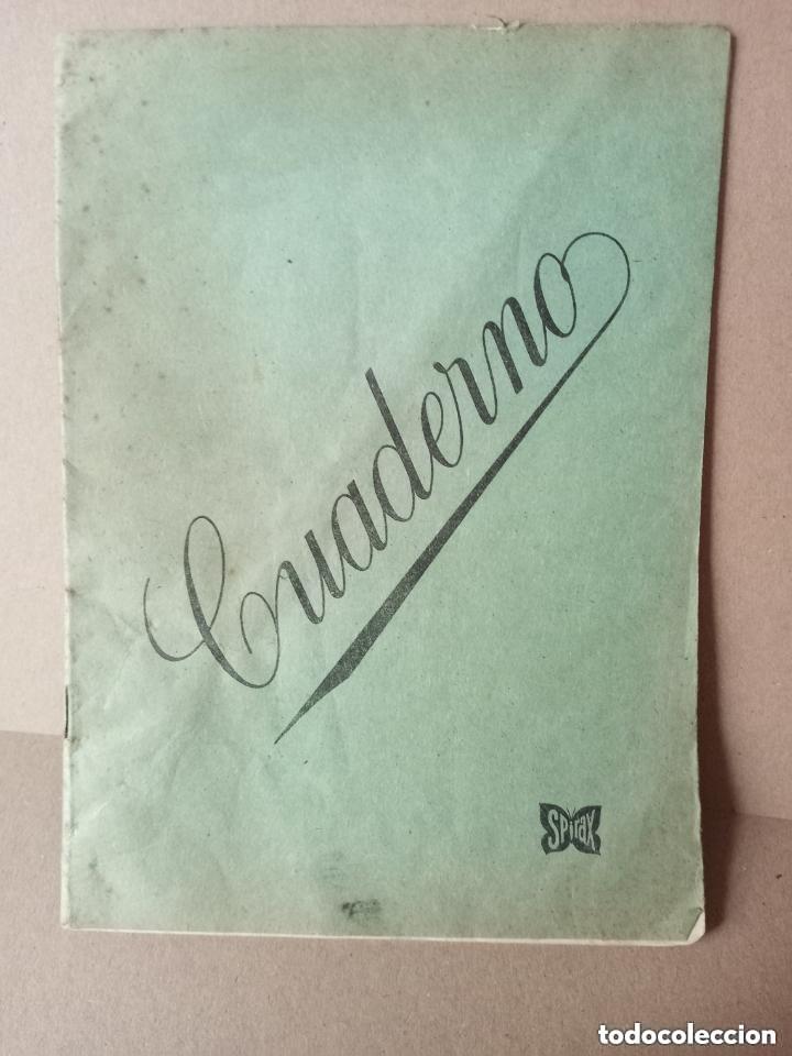 Escriban&iacute;a: CUADERNO VERDE A RAYAS -A&Ntilde;OS 80