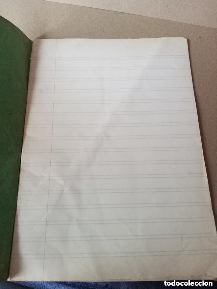 Escriban&iacute;a: CUADERNO VERDE A RAYAS -A&Ntilde;OS 80 - Foto 2