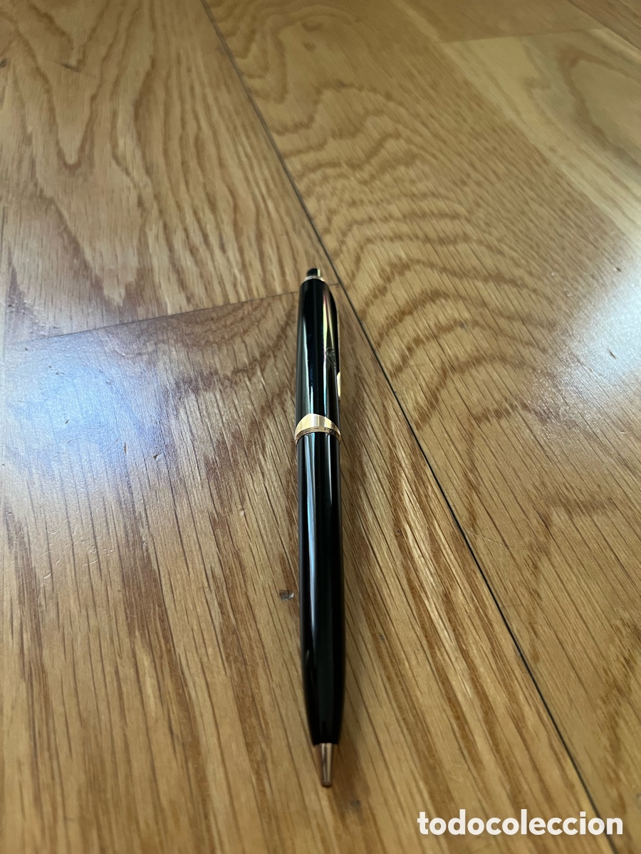 Escriban&iacute;a: Portaminas Montblanc Pix Vintage A&ntilde;os 70 - Resina Negra y Dorado
