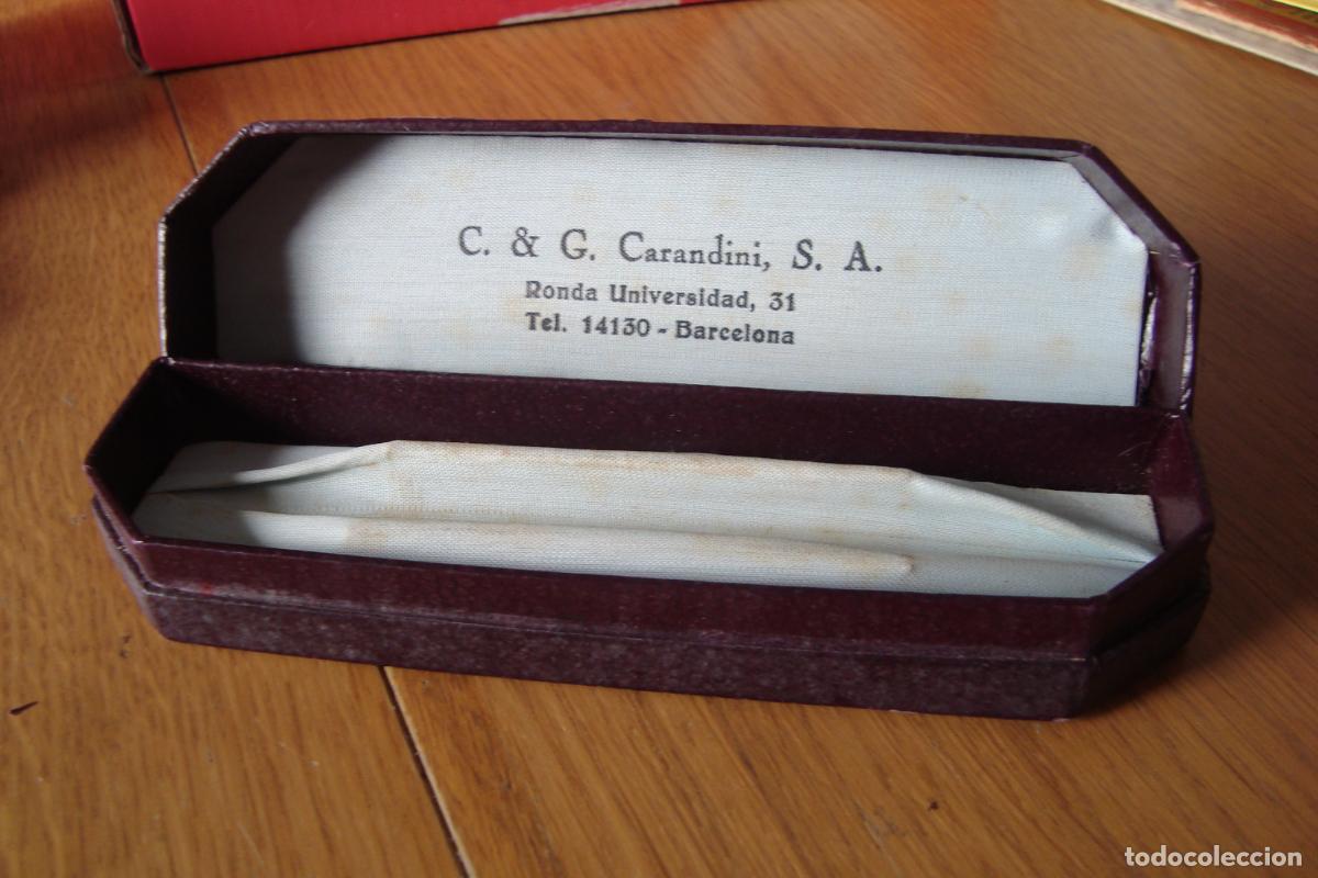 Escriban&iacute;a: ANTIGUO ESTUCHE PARA PLUMAS? ESTILOGRAFICAS. C & G. CARANDINI S.A BARCELONA.