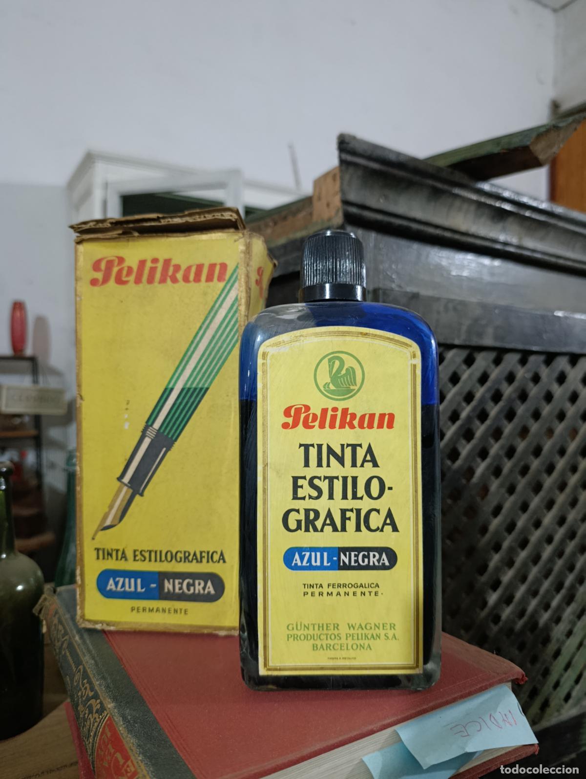 Escriban&iacute;a: TINTA ESTILO GR&Aacute;FICA PELIKAN. AZUL-NEGRO. BOTELLA DE 1 LITRO EN SU CAJA. TINTA CHINA. VER FOTOS.