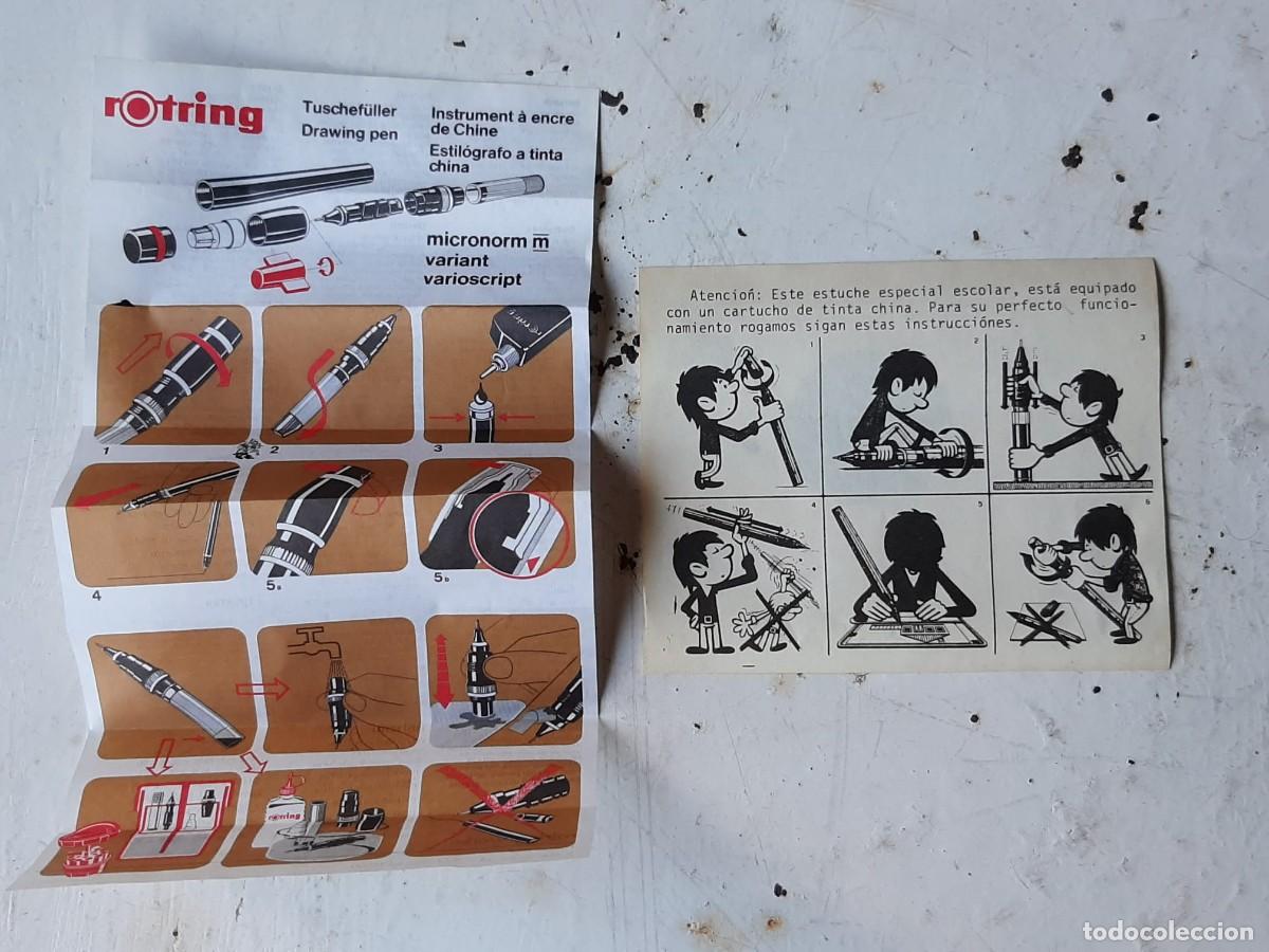 Escriban&iacute;a: Caja de rotring a&ntilde;os 70 - Foto 3