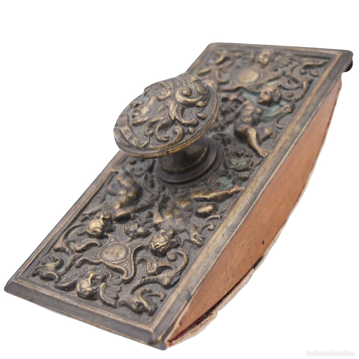 Schreibwaren: Secante antiguo de bronce