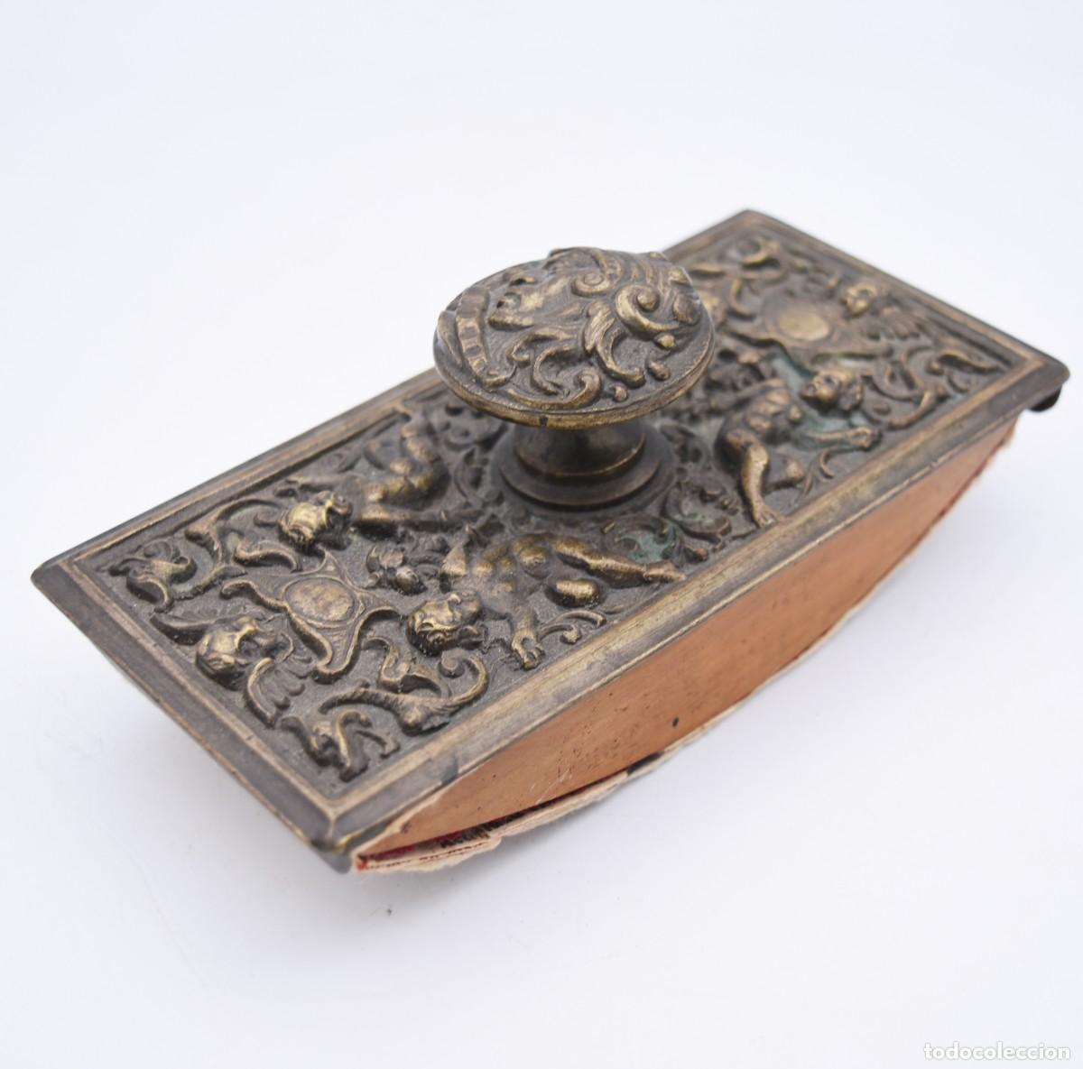 Escriban&iacute;a: Secante antiguo de bronce - Foto 8