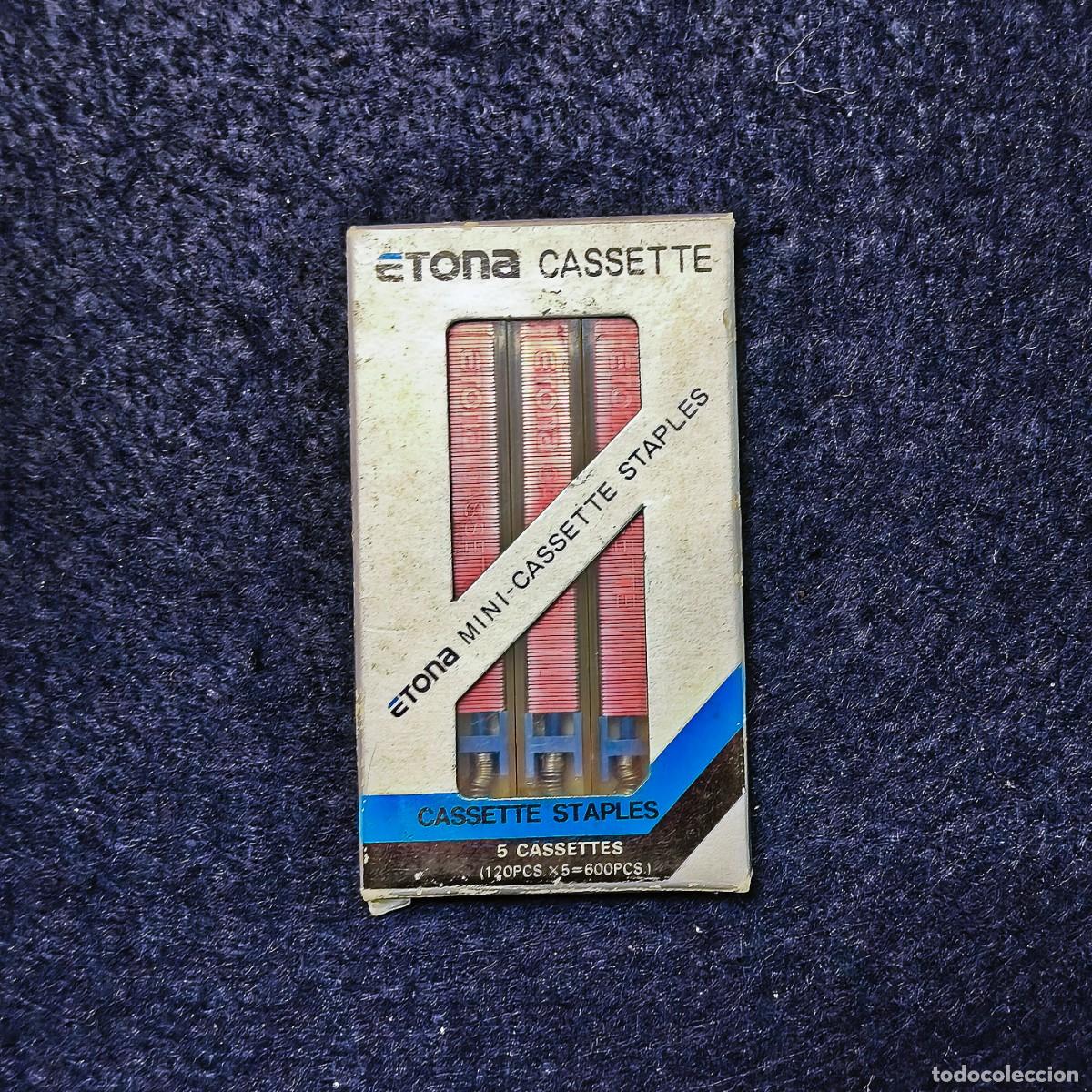 Escriban&iacute;a: 5 MINI-CASSETTE STAPLES. ETONA. GRAPAS ROJAS. SIN USAR - Foto 2