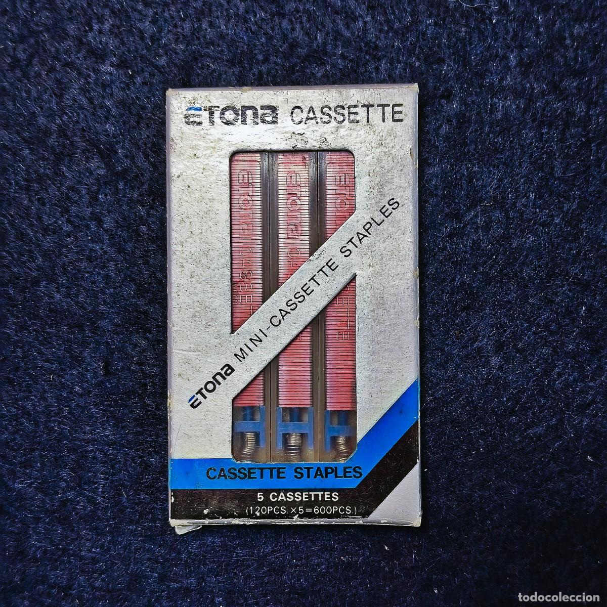 Schreibwaren: 5 MINI-CASSETTE STAPLES. ETONA. GRAPAS ROJAS. SIN USAR