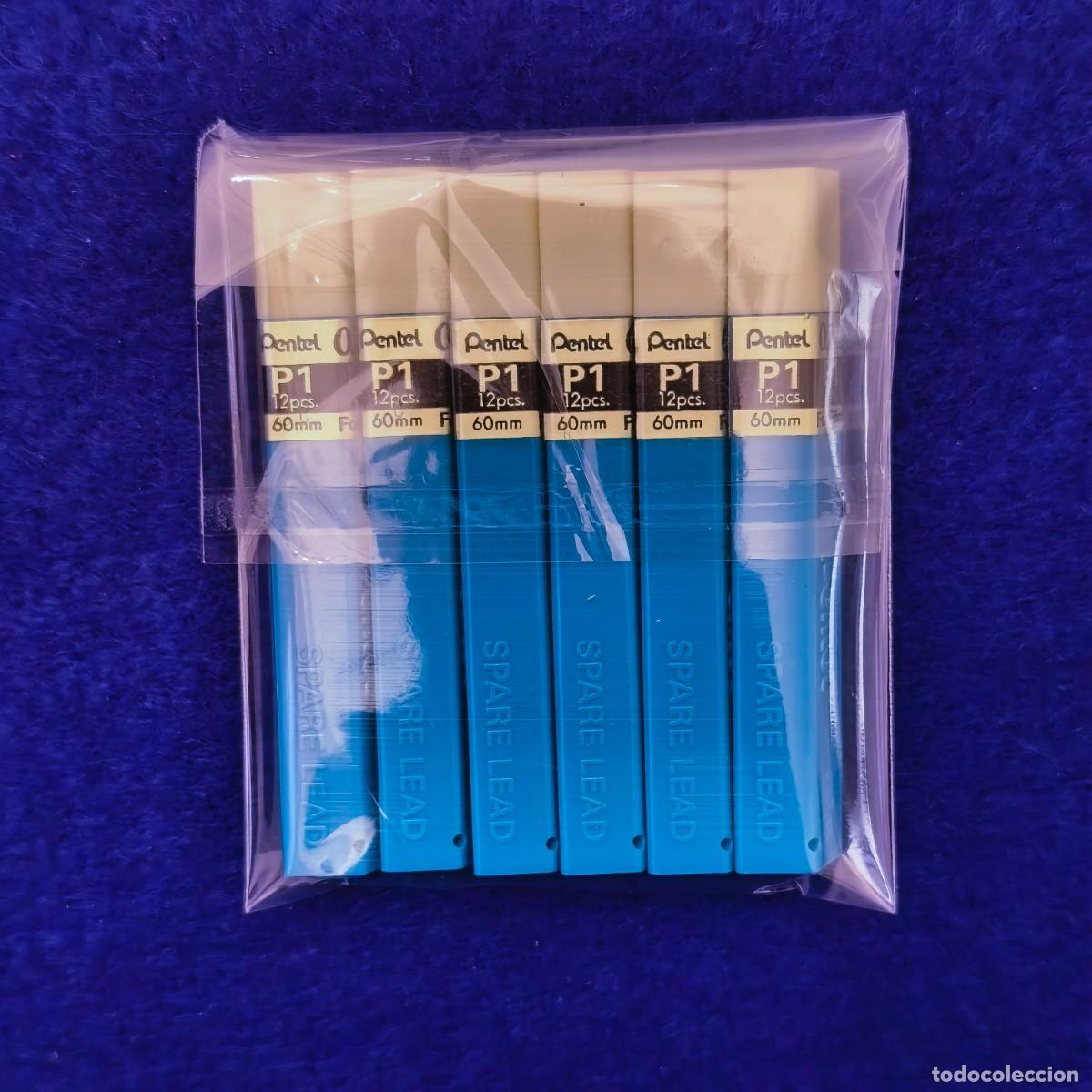 Schreibwaren: 6 TUBOS DE 12 PUNTAS DE LAPIZ MARCA PENTEL MINAS RECAMBIOS PORTAMINAS. MED. 0,60