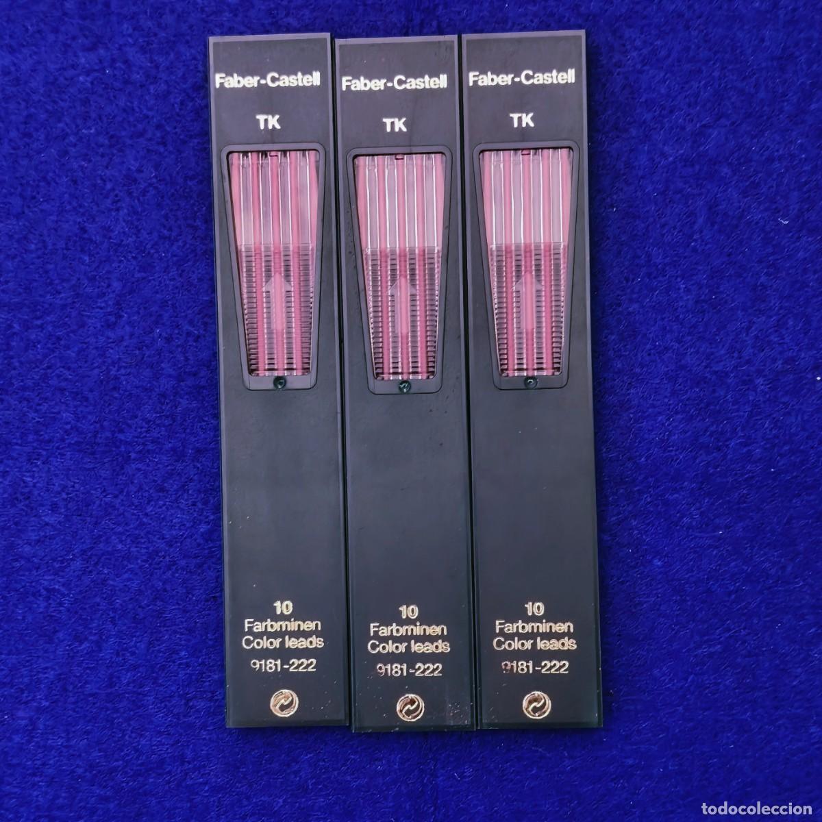 Schreibwaren: LOTE MINAS COLOR ROJO RECAMBIOS 3 TUBOS DE 10 PUNTAS DE LAPIZ FABER-CASTELL TK-2 MM