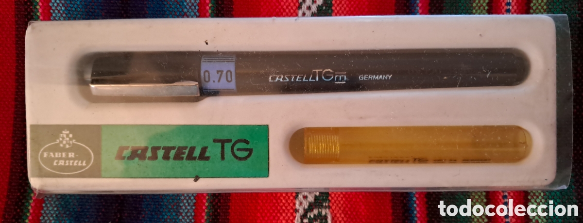 Schreibwaren: Faber Castell TG de 0.70 con pieza para ajustar e instrucciones. Estilografo tipo Rotring. A&ntilde;os 80