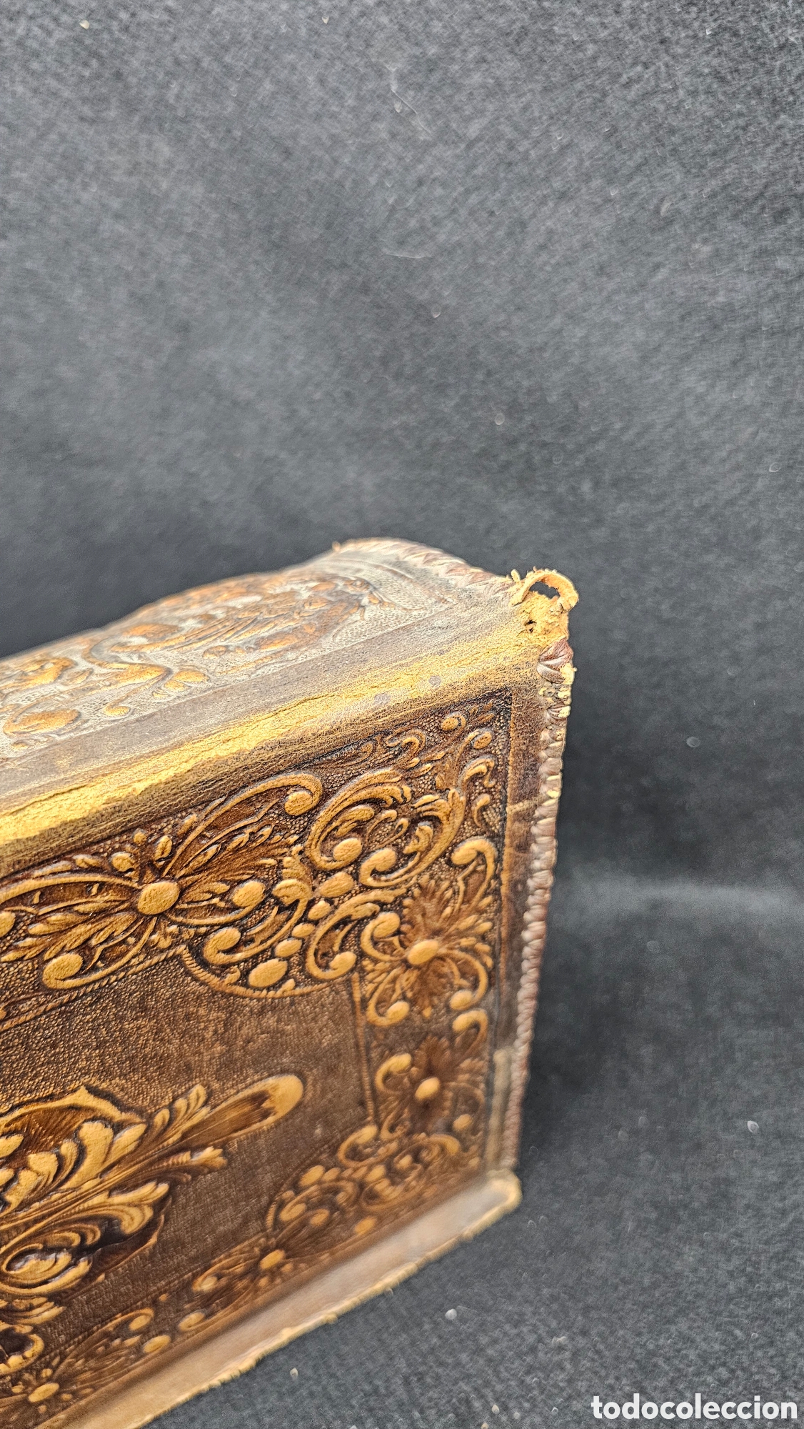 Escriban&iacute;a: Antiguo guarda cartas de cuero repujado - Foto 13