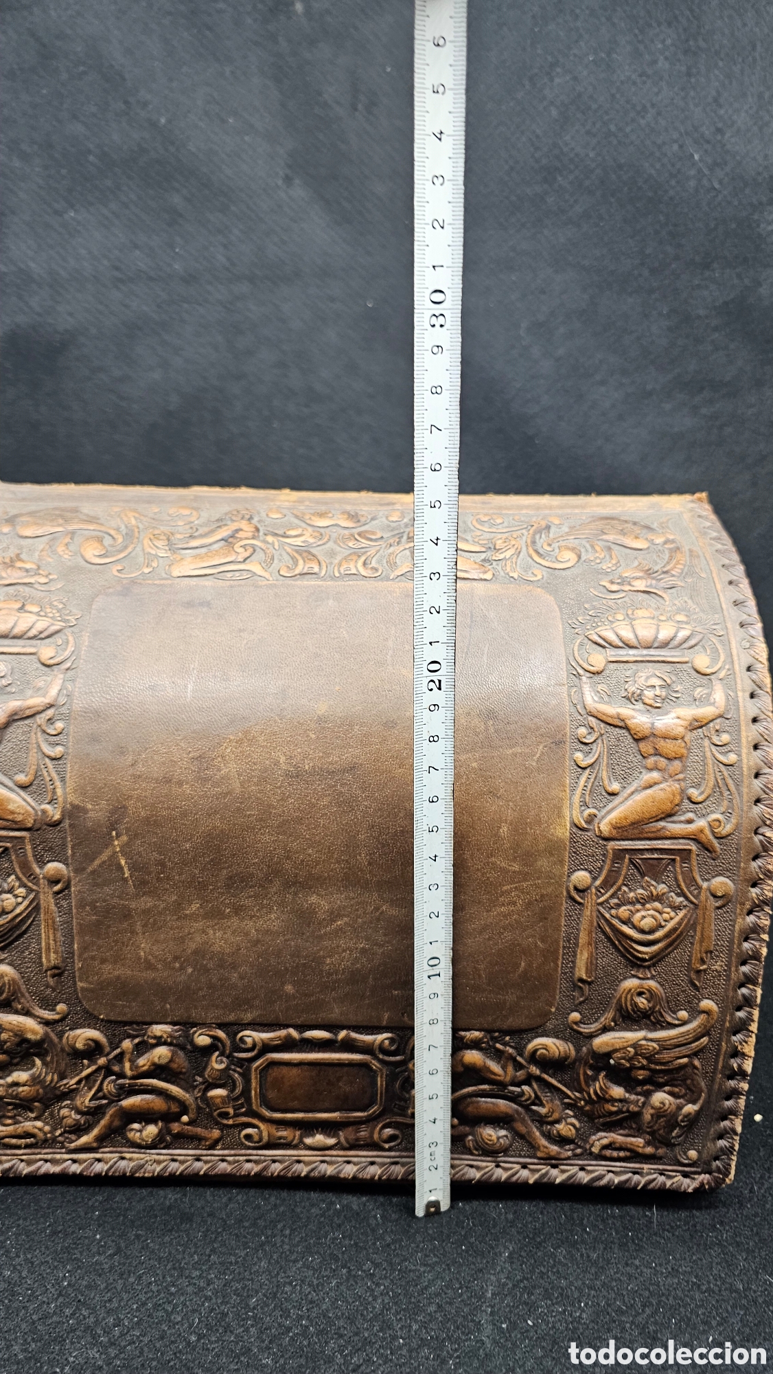 Escriban&iacute;a: Antiguo guarda cartas de cuero repujado - Foto 15