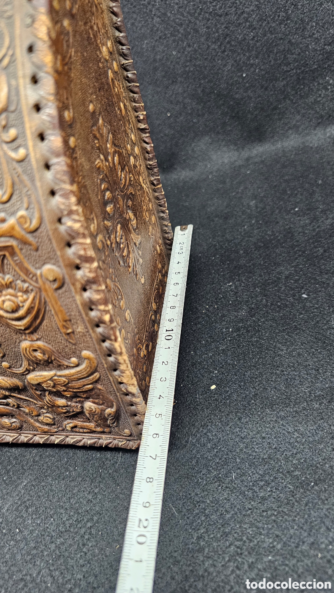 Escriban&iacute;a: Antiguo guarda cartas de cuero repujado - Foto 16