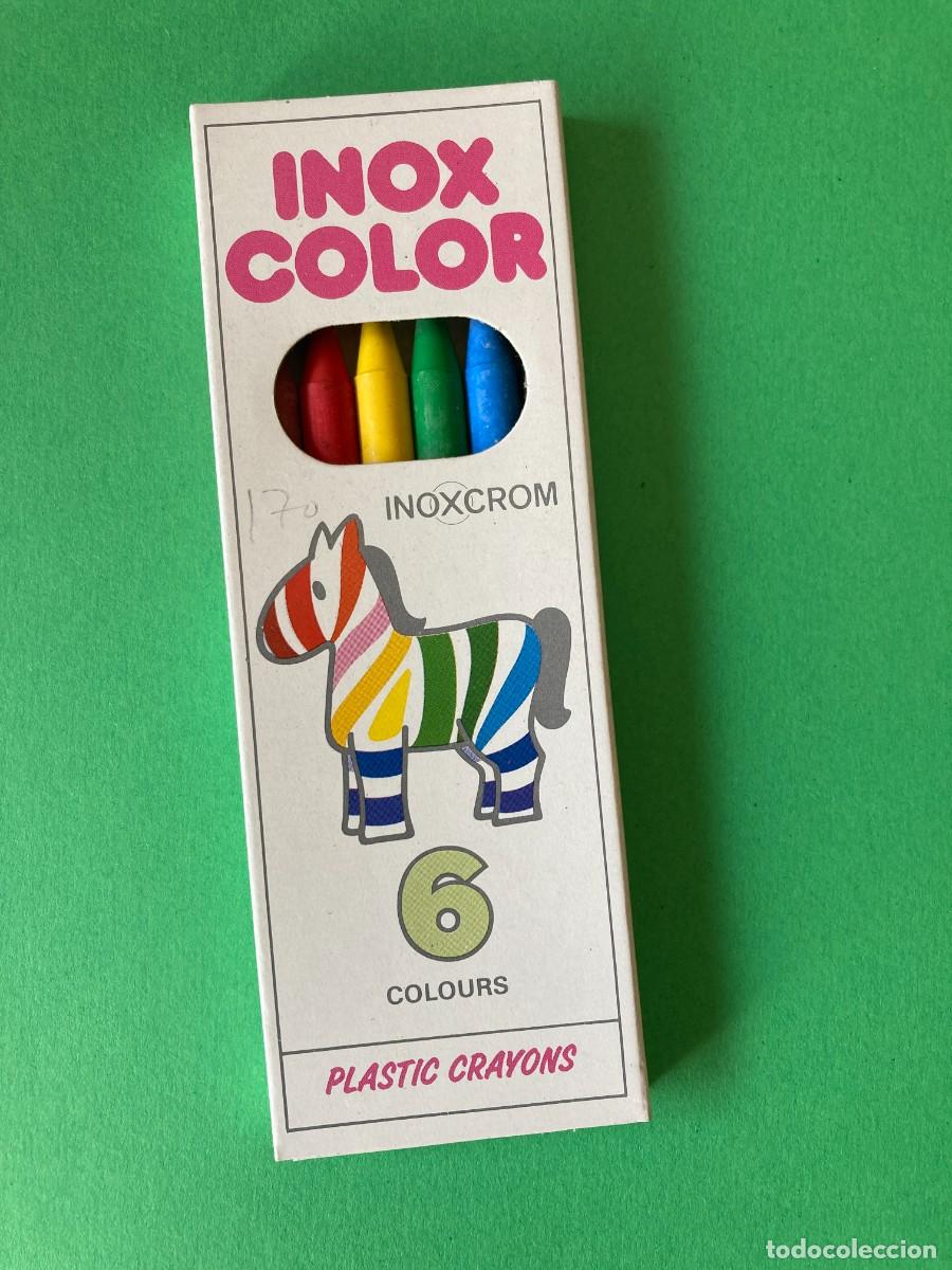Escriban&iacute;a: CAJA 6 LAPICES DE CERA INOX COLOR DE LA MARCA INOXCROM A&Ntilde;OS 80 NUEVO