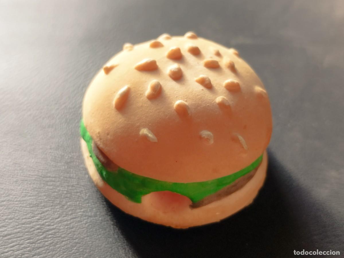 Schreibwaren: Antiguo sacapuntas de goma / pl&aacute;stico vintage con forma de hamburguesa - Marca Puntax