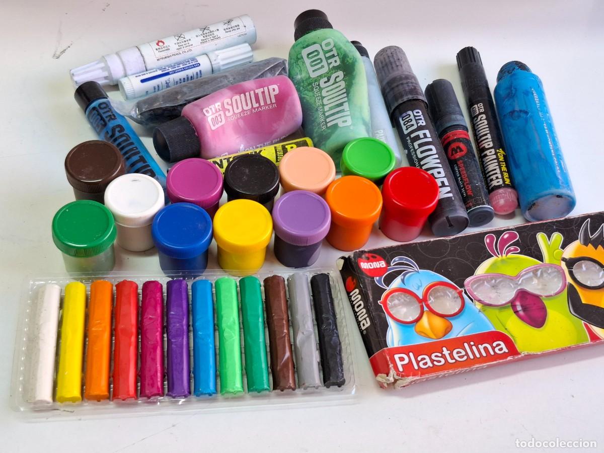 Escriban&iacute;a: LOTE DE PINTURAS, TEMPERAS Y PLASTILINA - Foto 2