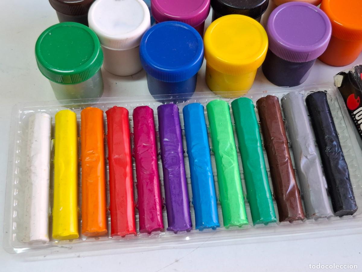 Escriban&iacute;a: LOTE DE PINTURAS, TEMPERAS Y PLASTILINA - Foto 3