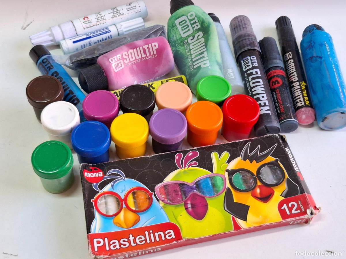 Escriban&iacute;a: LOTE DE PINTURAS, TEMPERAS Y PLASTILINA - Foto 8