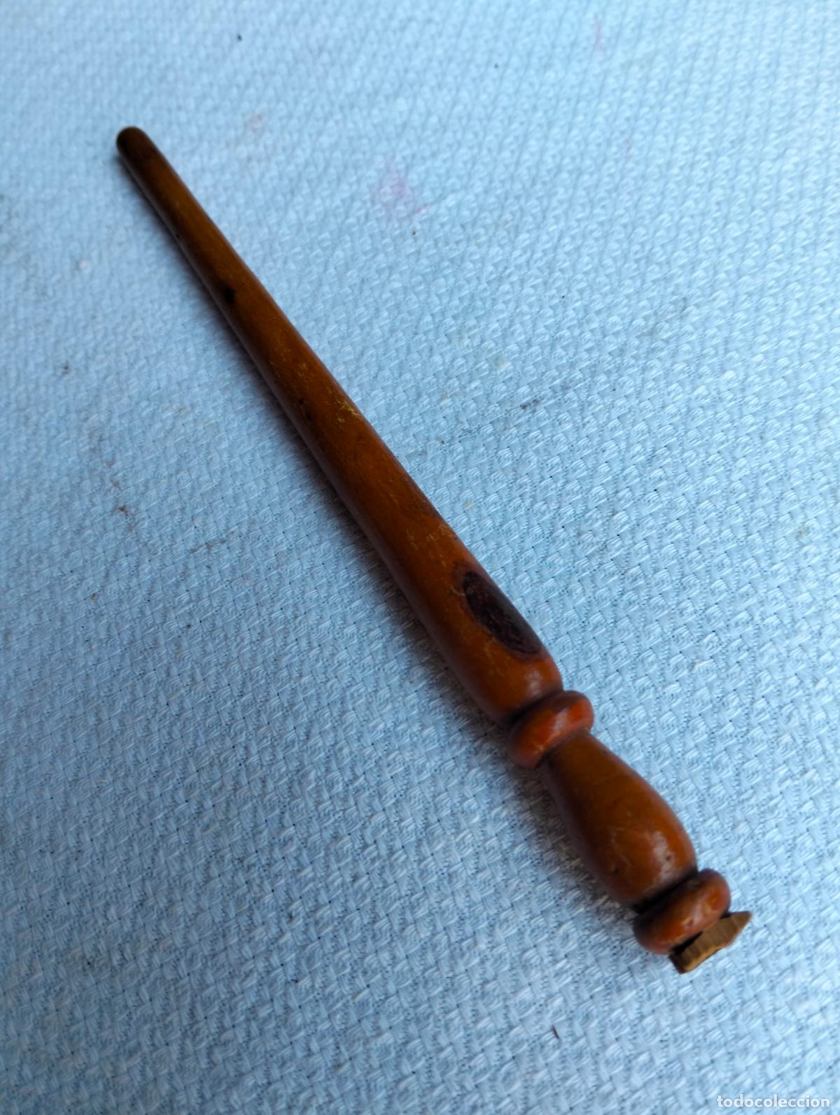 Escriban&iacute;a: Pluma plumilla de madera torneada a mano de escriban&iacute;a para escribir de los a&ntilde;os 40-50