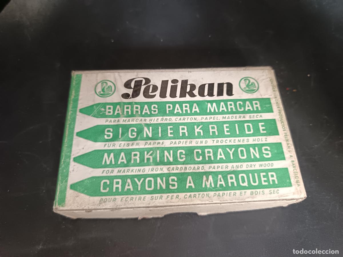 Escriban&iacute;a: Caja sin abrir de BARRAS PARA MARCAR (ceras gordas) de la marca Pelikan. A&ntilde;os 70