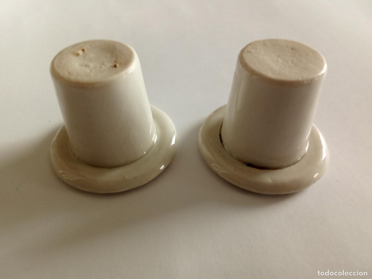 Escriban&iacute;a: Antiguos tinteros de pupitre en porcelana - Foto 4