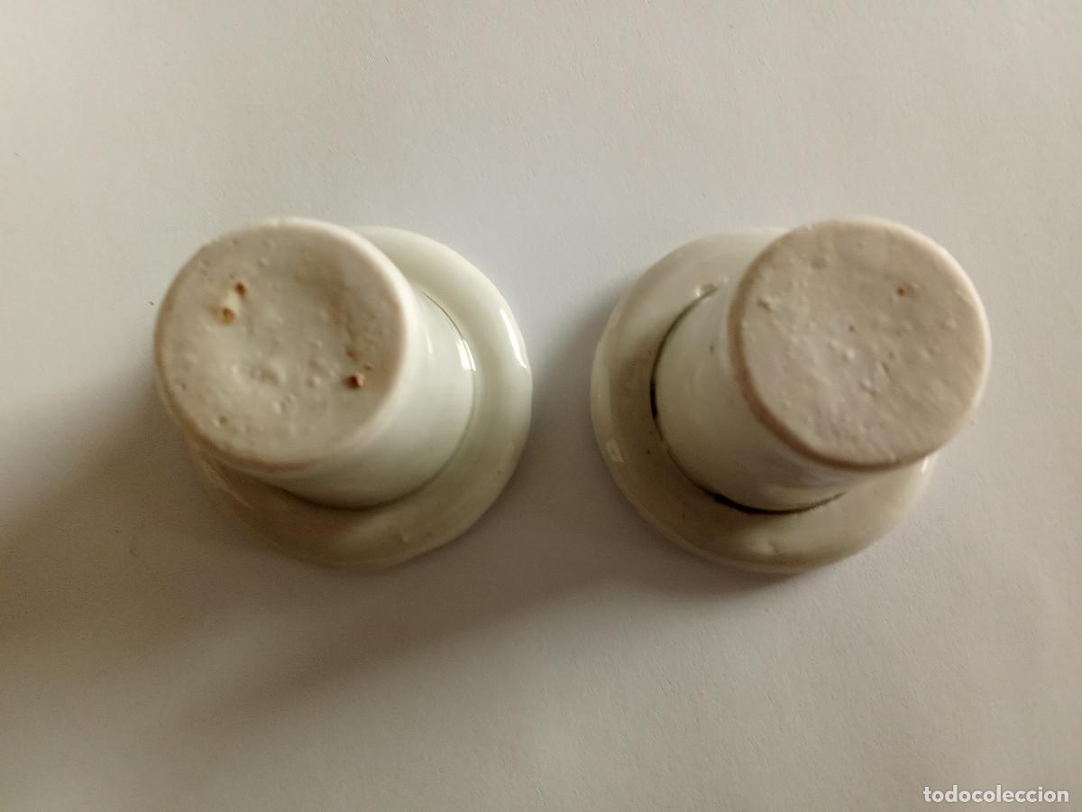 Escriban&iacute;a: Antiguos tinteros de pupitre en porcelana - Foto 5