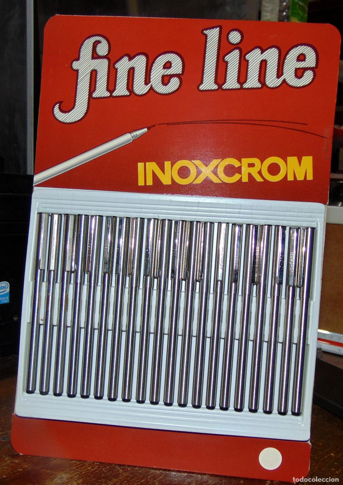 Escriban&iacute;a: ANTIGUO EXPOSITOR DE CARTON , DE MOSTRADOR DE TIENDA INOXCROM , PERFECTO ,LLENO