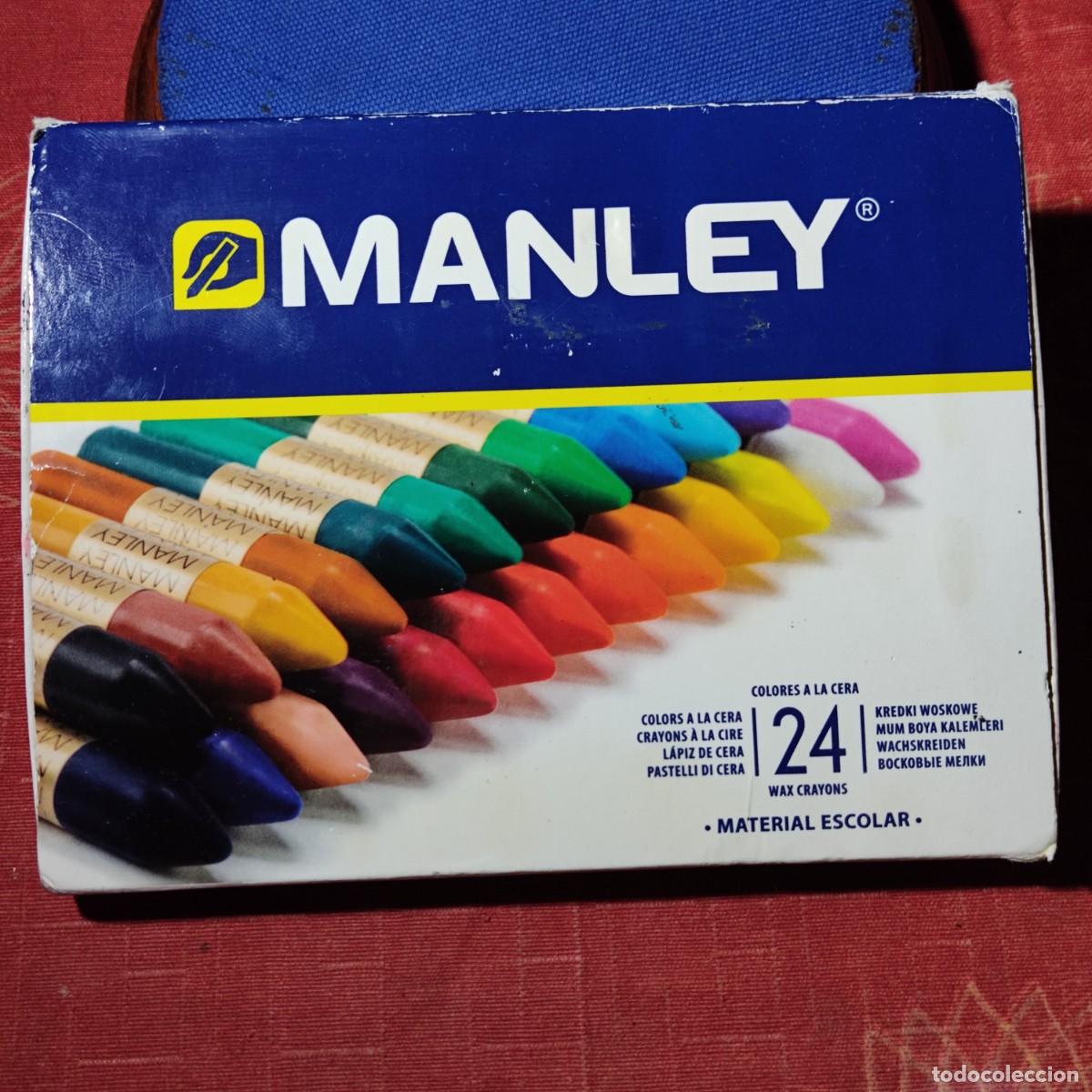 Escriban&iacute;a: CAJA DE CERAS MANLEY 24 COLORES.A&ntilde;os 70 - 80