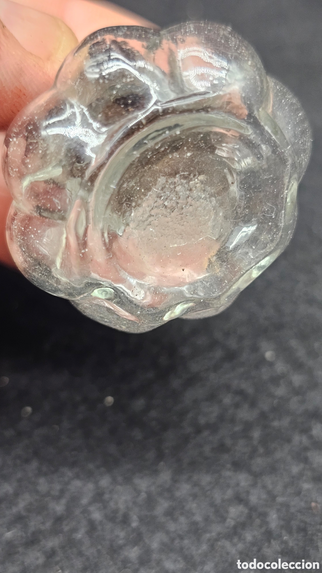 Escriban&iacute;a: Antiguo tintero de cristal - Foto 2