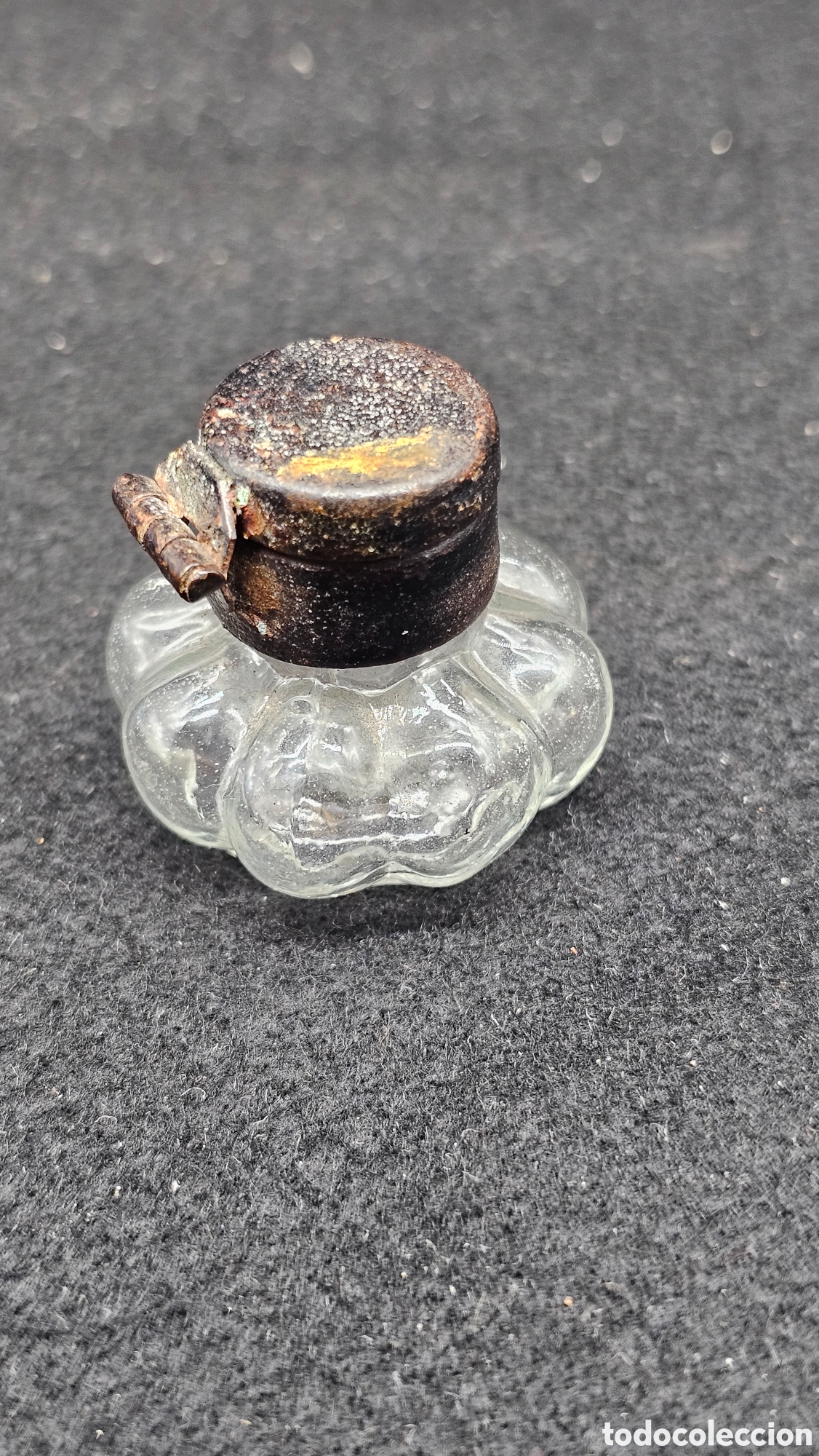 Escriban&iacute;a: Antiguo tintero de cristal - Foto 4