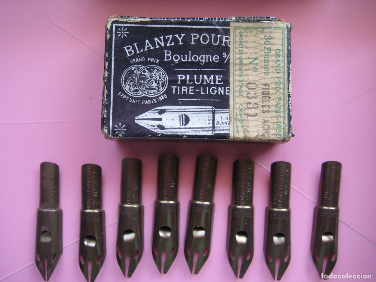 Escriban&iacute;a: 8 PLUMILLAS RARISIMAS MARCA BLANZY-POURE A&Ntilde;OS 50