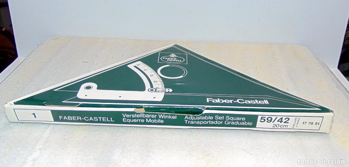 Escriban&iacute;a: TRANSPORTADOR GRADUABLE FABER-CASTELL 59/42, 20 CM, SIN USO, MADE IN GERMANY