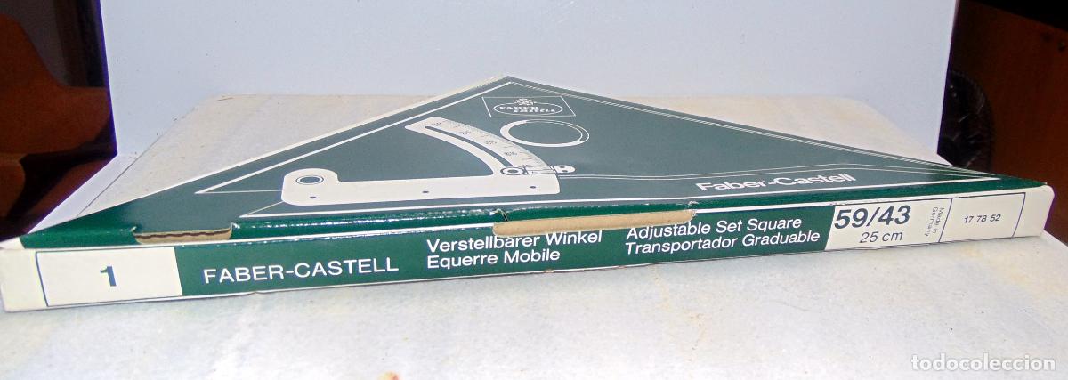 Escriban&iacute;a: TRANSPORTADOR GRADUABLE FABER-CASTELL 59/43, 25 CM, SIN USO, MADE IN GERMANY