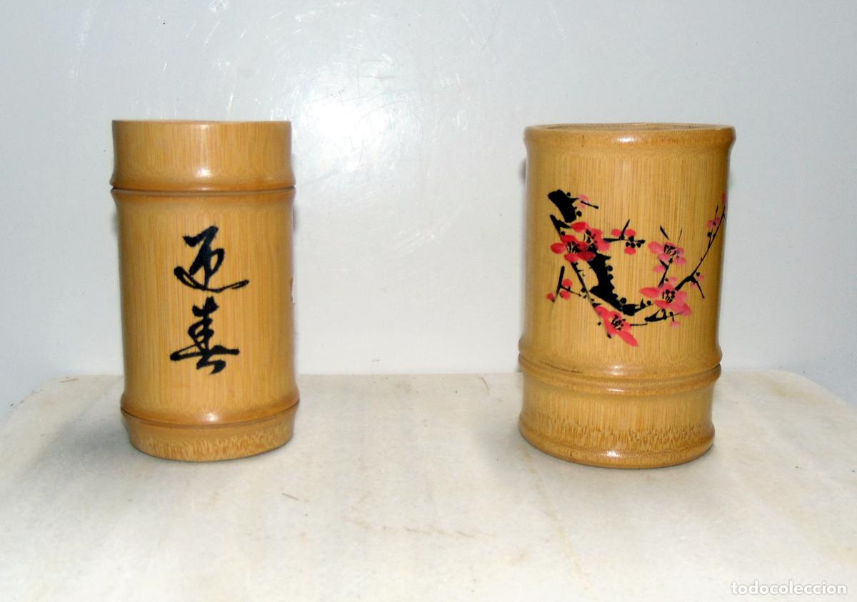 Escriban&iacute;a: PORTA LAPICES/PINCELES DE BAMB&Uacute;, ALTURA 12,5CM, MADE IN CHINA
