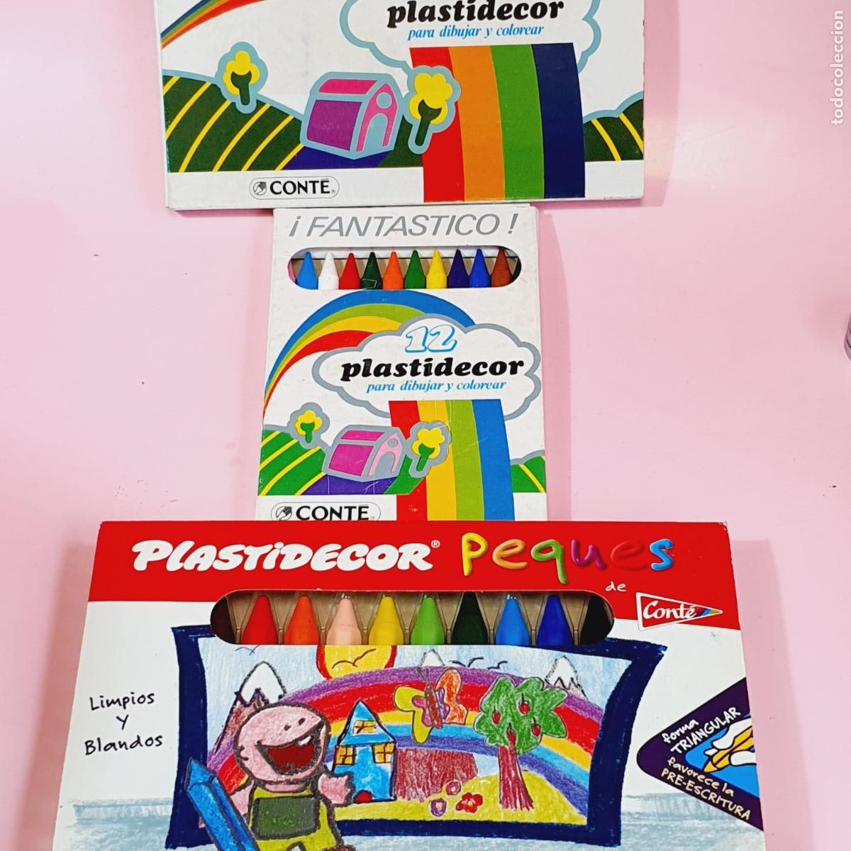 Escriban&iacute;a: LOTE 3 CAJAS DE CERAS-PLASTIDECOR-VINTAGE-VER FOTOGRAF&Iacute;AS.