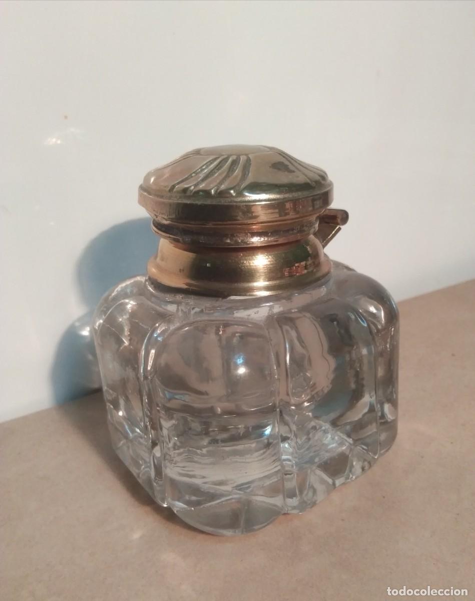 Escriban&iacute;a: Antiguo tintero en cristal de roca - Foto 2