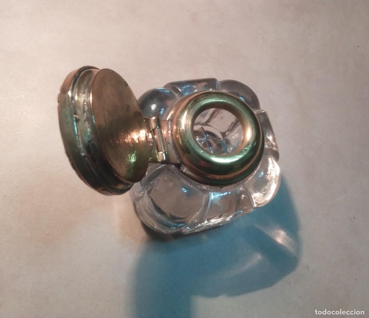 Escriban&iacute;a: Antiguo tintero en cristal de roca - Foto 4