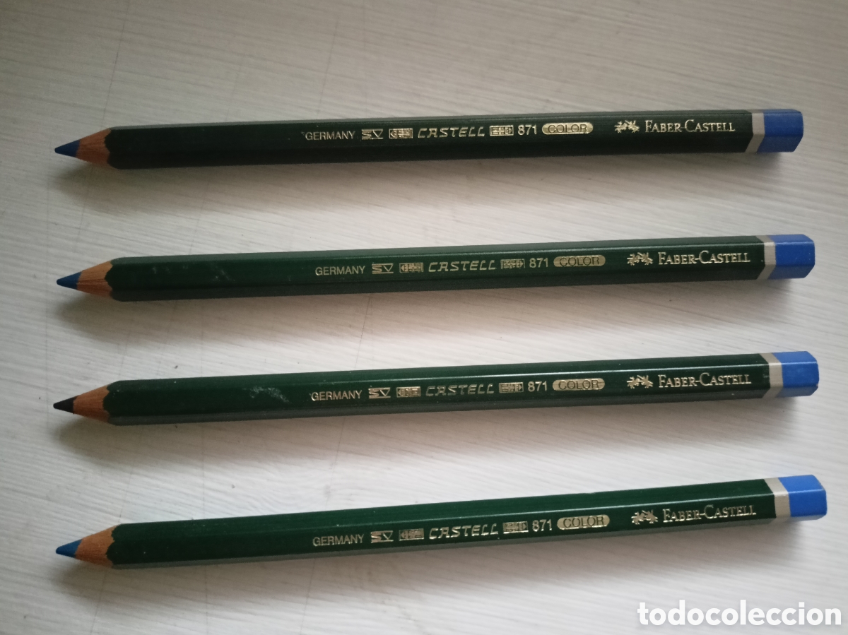 Escriban&iacute;a: Faber Castell. 4 lapices color n 871. Nuevo