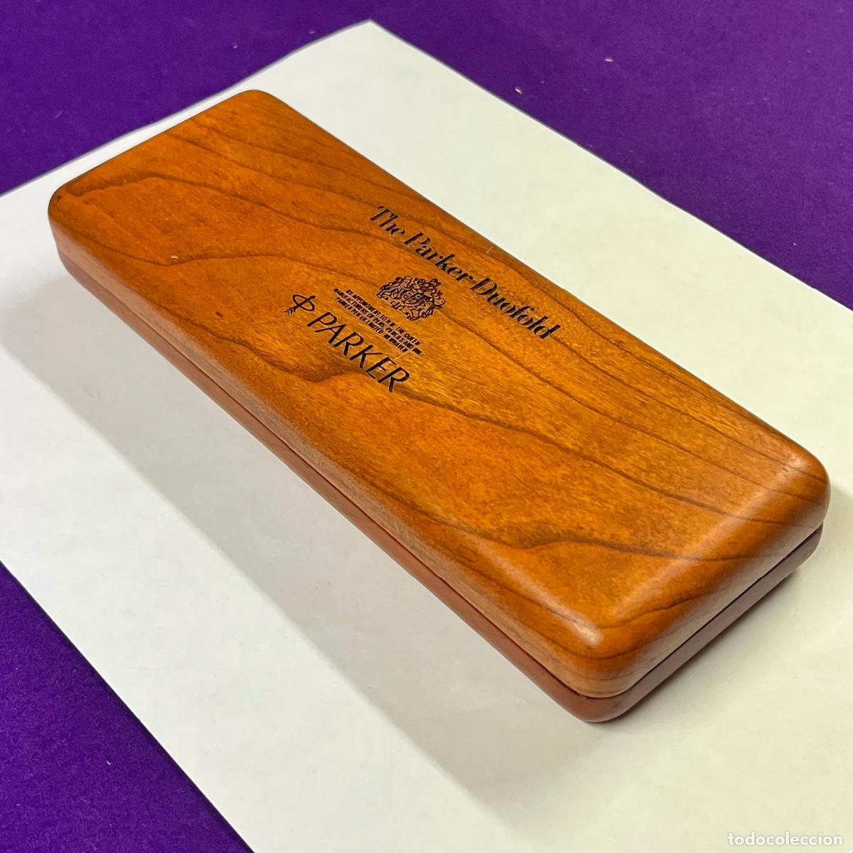 Escriban&iacute;a: CAJA DE MADERA VACIA DE PLUMA PARKER DUOFOLD. - Foto 2