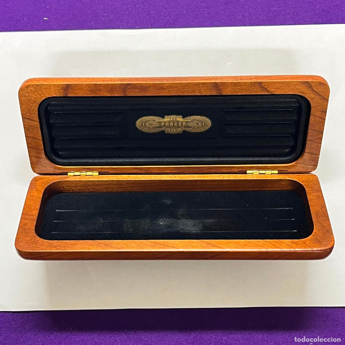 Escriban&iacute;a: CAJA DE MADERA VACIA DE PLUMA PARKER DUOFOLD. - Foto 4