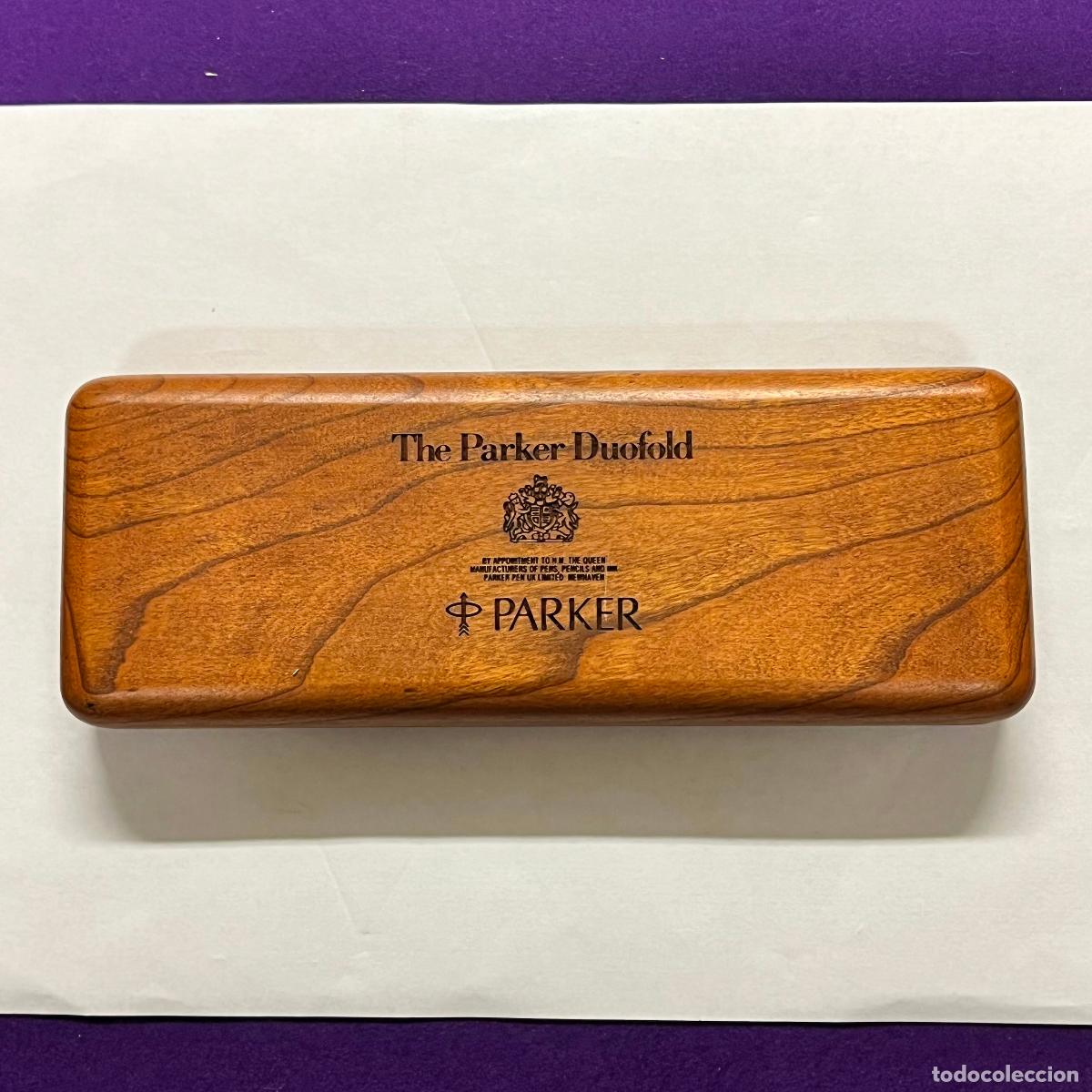 Escriban&iacute;a: CAJA DE MADERA VACIA DE PLUMA PARKER DUOFOLD.