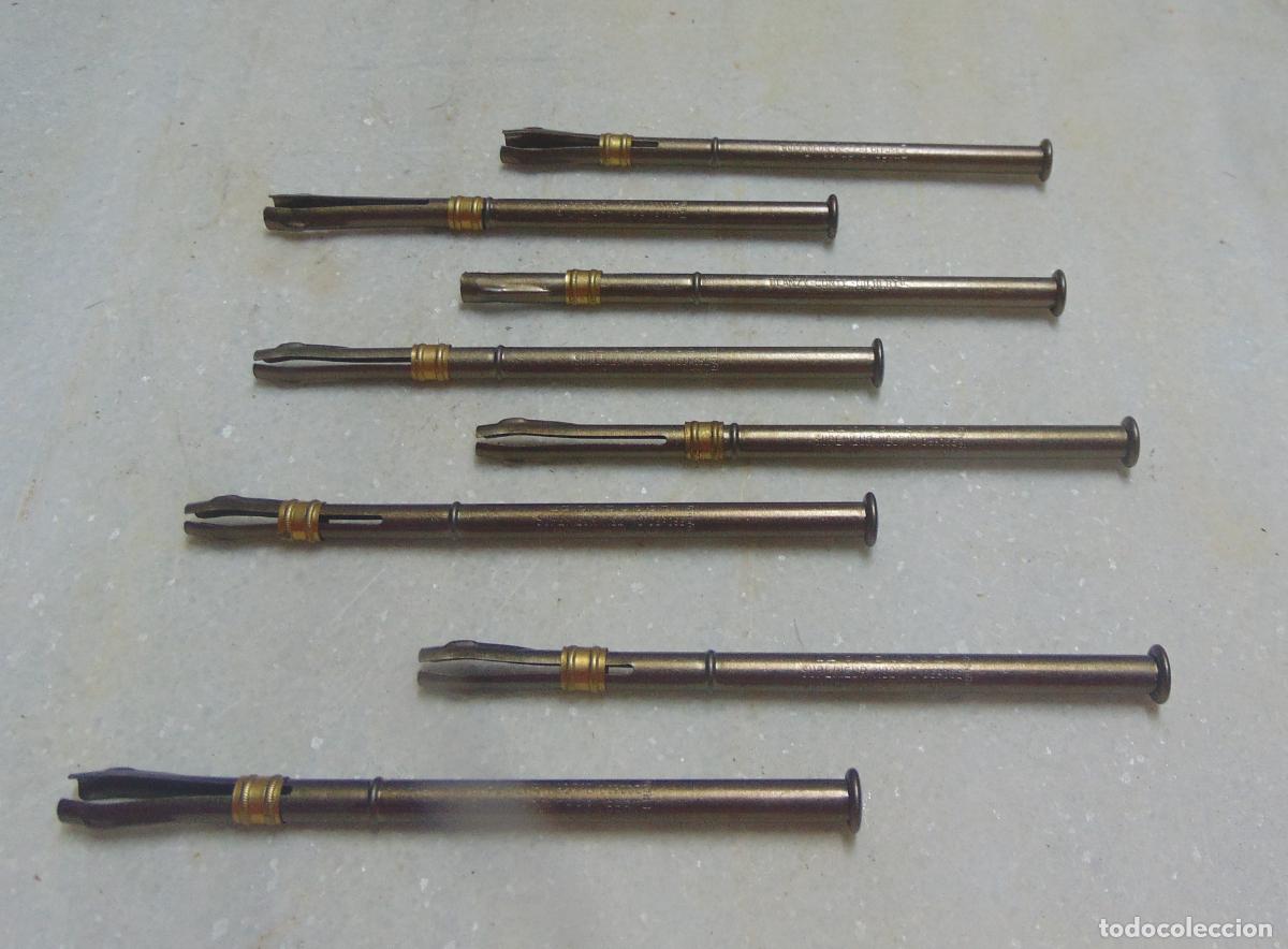 Escriban&iacute;a: LOTE OCHO ANTIGUOS PORTATIZAS O PORTA CARBONCILLOS DE MARCA LE BI-BOSSE, 12,3CM