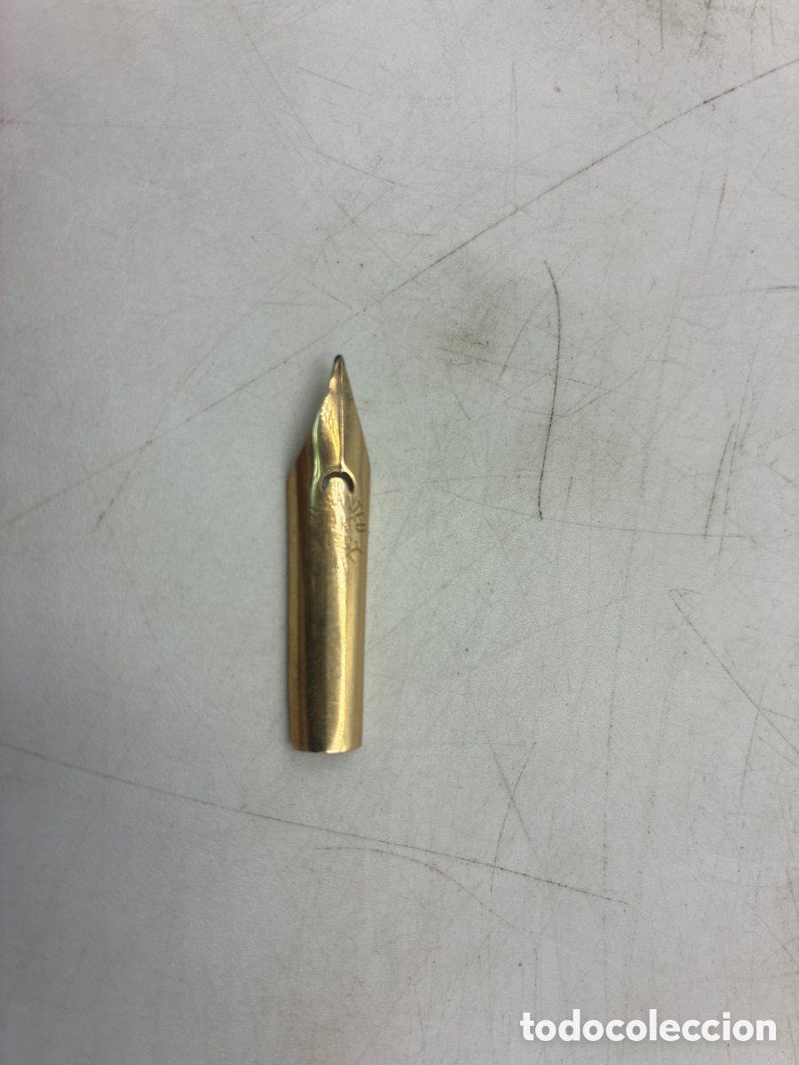 Escriban&iacute;a: Plum&iacute;n de oro 14k de 36 mm de longitud. - Foto 3